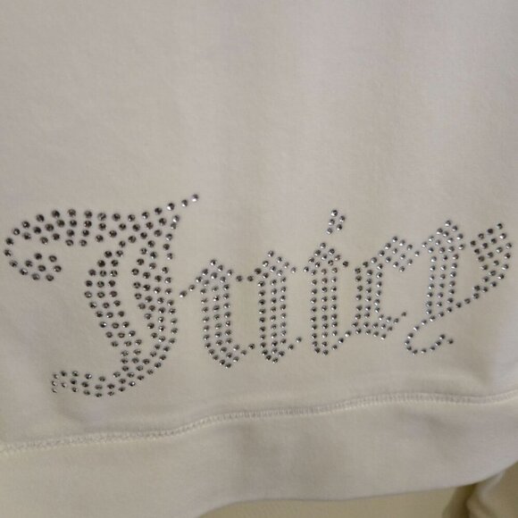 Juicy Couture NWT Big Bling Velour Hoodie Short Lounge Set Pockets Size XL - Picture 6 of 13